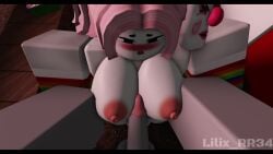 1boy 1girls 3d animated artist_name big_breasts blush boobjob clown clown_girl clownxiao lilix_rr34 no_sound paizuri pov roblox robloxian tagme titfuck video watermark