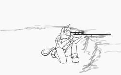 animated marrazan oc pregnant rapid_pregnancy shocked sniper sniper_rifle