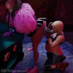 3d belly big_belly blonde_hair cammy_white erection fellatio female fur_coat futa_on_female futa_wife futanari manon_legrand oral oral_sex penis pink_hair pregnant ready_to_pop street_fighter street_fighter_6 yuri zero-thl