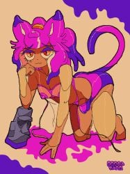 1futa absurd_res all_fours animal_ears animal_humanoid blush blush_lines boobataro bra breasts cat_humanoid clothed clothing dark-skinned_futanari dark_skin felid felid_humanoid feline feline_humanoid futa_only futanari genitals gynomorph hi_res humanoid humanoid_penis intersex kemonomimi looking_at_viewer mammal mammal_humanoid moai_statue mostly_nude penis pupils raised_tail slit_pupils small_breasts solo stretched_clothing stretched_underwear tail translucent translucent_bra translucent_clothing translucent_underwear two-piece_swimsuit underwear