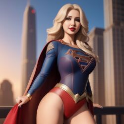 ai_generated blonde_female blonde_hair breasts dc dc_comics heroine jackd22 solo supergirl supergirl_(series) superhero_costume superheroine superman_(series)