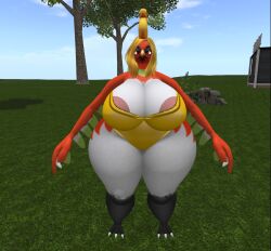 anthro ass big_ass big_breasts breasts bubble_butt female ferialexonar ho-oh huge_ass nintendo pokemon thick_thighs voluptuous wide_hips