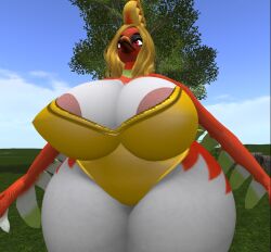 anthro ass big_ass big_breasts breasts bubble_butt female ferialexonar ho-oh huge_ass nintendo pokemon thick_thighs voluptuous wide_hips