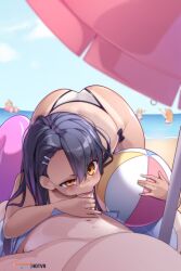 1boy 1girls 2023 ass beach bikini black_hair blowjob brown_eyes bubble_butt cheek_bulge cute eye_contact fellatio female gamo-chan hayase_nagatoro hotvr light-skinned_male light_skin long_hair male male_pov oral outdoors outside penis petite petite_body please_don't_bully_me,_nagatoro pov public sakura_(nagatoro) tan tan-skinned_female tanned_skin teenager uncensored yoshi_(nagatoro) young