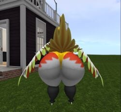 anthro ass big_ass big_breasts breasts bubble_butt dumptruck_ass female ferialexonar ho-oh huge_ass large_ass nintendo pokemon thick_thighs voluptuous wide_hips