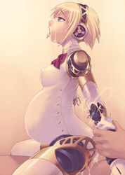 1boy 1girls aegis_(persona) aigis_(persona) blonde_hair breasts covered_erect_nipples cowgirl_position cum cum_in_mouth cum_inside cum_on_face cum_on_tongue cum_string cyocyo erect_nipples female_penetrated girl_on_top looking_pleasured male_penetrating male_penetrating_female nipple_bulge perky_breasts persona persona_3 pregnant pregnant_belly pregnant_sex puffy_nipples reverse_cowgirl_position riding riding_penis robot robot_girl robot_joints sex short_hair straddling tagme tongue tongue_out torn_clothes vaginal_penetration vaginal_sex