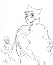 1girls bishoujo_senshi_sailor_moon black_moon character_request clothing female hikaru_no_h koan nude pregnant sketch tagme