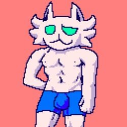 animated anthro boxers_(clothing) boxers_down boxers_only bulge clothed clothing digital_media_(artwork) domestic_cat felid feline felis funnyman2 genitals green_eyes looking_at_viewer male male_only mammal muscular muscular_anthro muscular_male one_eye_closed partially_clothed penis pixel_(artwork) pixel_animation pixel_cat solo topless underwear underwear_down underwear_only wink winking_at_viewer