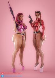 2girls 3d 3d_(artwork) 3d_render absurd_res absurdres activision apex_legends ass big_ass big_breasts braided_hair braided_twintails brazilian breasts breasts_out bubble_butt call_of_duty call_of_duty_modern_warfare_2_(2022) celebrity cleavage corset crossover dark-skinned_female dark_skin exposed_breasts female female_focus female_only full_body gun high_heels hips huge_breasts large_breasts latina latina_milf leotard lingerie lingerie_only loba_(apex_legends) long_hair milf multicolored_hair nails_painted nicki_minaj nipples oiled oiled_legs open_toe_shoes patreon_username piercing pink_hair platform_heels respawn_entertainment skimpy skimpy_clothes solo solo_female standing stripper_heels tattoo the_x_creator thick_thighs thighs thong twitter_username two_tone_hair wide_hips