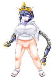 2019 ah0i android big_breasts bottomless breasts large_breasts nipple_bulge pussy robot_girl shortstack the_ninja_warriors thick_thighs yaksha_(ninja_warriors)