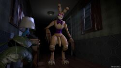 3d 3d_(artwork) absurd_res animatronic anthro balls big_penis bow_tie claws creepy digital_media_(artwork) fanmade_design fazbear_frights five_nights_at_freddy's five_nights_at_freddy's:_fazbear_frights flaccid genitals glowing glowing_eyes hallway hi_res humanoid_genitalia humanoid_penis into_the_pit lagomorph leporid long_arms long_ears looking_at_viewer machine male male_only mammal nsg_editor nude penis pit_spring_bonnie_(fnafitp) purple_eyes rabbit rabbit_ears robot scottgames sharp_claws sharp_fingers sharp_teeth solo source_filmmaker spring_bonnie spring_bonnie_(fnaf) standing teeth whiskers yellow_body