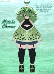 boba_tea breedingtoxic green_hair large_breasts mint plant plant_girl