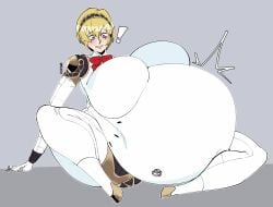 ! 1girl 1girls aigis_(persona) behemaid belly big_belly big_breasts blonde_female blonde_hair breasts female female_only gigantic_belly gynoid huge_belly huge_breasts hyper hyper_pregnancy large_belly large_breasts massive_belly persona persona_3 pregnant pregnant_belly pregnant_female sitting solo solo_female thick_thighs thighs yeehawt0wn