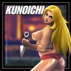 android ass blonde_hair breasts fishnets kunoichi_(ninja_warriors) playnups robot_girl the_ninja_warriors