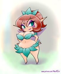 big_ass big_breasts big_butt elf elf_ears fairy fairy_wings female green_eyes hourglass_figure huge_ass huge_boobs huge_breasts huge_butt hyperflannel leaf_bikini oc original_character png pointy_ears red_hair shortstack thick_thighs wide_hips