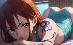 ai_generated ass female female_focus female_only nami one_piece orange_hair plyboijayyai post-timeskip solo