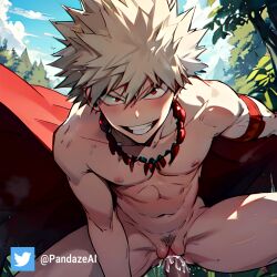 1cuntboy ai_generated bakugou_katsuki blonde_hair boku_no_hero_academia cum cum_in_pussy cuntboy cuntboy/male cuntboy_only intersex katsuki_bakugou my_hero_academia nude nude_cuntboy outdoors outside pale-skinned_male pandazeai red_eyes riding riding_penis shirtless topless_male vaginal_penetration