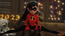 1boy 1girls 3d 3d_render black_hair clothed_sex cock_drunk cum cum_inside dark-skinned_male dark_skin eyes_rolling_back interracial light-skinned_female light_skin long_hair mask on_couch red_l sex spread_legs superheroine the_incredibles the_incredibles_2 vaginal_penetration violet_eyes violet_parr