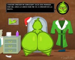 2d animated ass big_ass big_butt bonguitoweon bubble_ass bubble_butt grinch huge_ass looking_at_viewer looking_back male_only non-human shaking shaking_ass shaking_butt tagme toony video