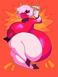 anthro big_breasts breasts cheri_(dorahden) cookiesmilk fat female huge_breasts thick_thighs wide_hips