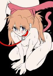 5rjgl0hk3535597 anal_tail asuka_langley_sohryu blush collar collar_and_leash female gainax leash leash_and_collar leashed_collar neon_genesis_evangelion sex_toy slave yuutaku1618