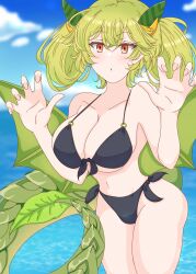 1girls beach bikini dragon_girl monster_girl parlor_dragonmaid yu-gi-oh!