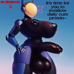 1:1 1futa 2023 2d ai_generated ainemesis antennae areola areolae balls big_areolae big_balls big_butt big_buttocks big_nipples black_body black_skin breasts completely_nude completely_nude_futanari cum dark-skinned_futanari dark_body dark_skin dickgirl dirty_talk dripping_cum dripping_semen ear ears_up english_commentary english_text eyeless eyeless_face fat_cock feminine foreskin foreskin_folds front_view futa_only futanari gynomorph half-erect hand_on_hip hanging_balls heart heart hearts_around_head huge_areolae huge_balls huge_breasts huge_cock intersex intersex_only inviting inviting_to_sex inviting_viewer looking_at_viewer mask masked mouthless naked navel navel_line nipples no_humans not_furry not_furry_focus nude nude_futanari offering_to_viewer penis pose presenting_penis robot robot_girl robot_humanoid saggy_balls seductive seductive_body seductive_gaze seductive_pose semen smooth_balls smooth_penis solo solo_focus solo_futa standing tailless talking talking_to_viewer text thick_thighs thick_thighs_save_lives voluptuous voluptuous_futanari wide_hips