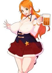 47_hard big_breasts cleavage dirndl female female_only fully_clothed nami one_piece post-timeskip