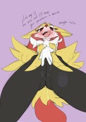 akitokit anthro bodily_fluids braixen breasts butt_from_the_front chest_tuft confetticoffin dialogue dripping ears_down eyelashes female first_person_view furry generation_6_pokemon genital_fluids genitals half-closed_eyes inner_ear_fluff leaking_pussy licking licking_lips licking_own_lips looking_at_viewer low-angle_view narrowed_eyes nintendo nipples open_mouth pivoted_ears plump_labia pokemon pokemon_(species) presenting presenting_pussy pussy pussy_juice pussy_juice_drip pussy_juice_on_viewer self_lick short_stack small_breasts smile smiling_at_viewer solo teeth text third-party_edit tongue tongue_out tuft