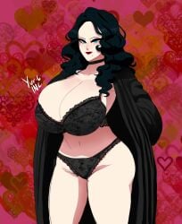 alternate_costume big_breasts black_panties cape choker huge_breasts hyper hyper_breasts large_ass large_breasts lucaslife_(yuric_inc) midriff silvia_(yuric_inc) thick_thighs thin_waist wide_hips yuric_inc