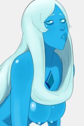 big_breasts blue_diamond_(steven_universe) breasts drawbutts nipples nude steven_universe white_hair