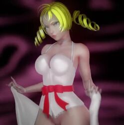 2021 3d animated ass big_ass bishop_pls blonde_hair bottomless breasts catherine catherine_(game) cleavage no_sound pussy succubus tagme turntable_(animation) twin_drills undressing video