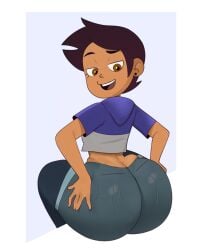 1girls ass ass_focus big_ass big_butt brown_hair bubble_ass bubble_butt dark-skinned_female dark_skin disney disney_channel fat_ass female grabbing_own_ass hips huge_ass is large_ass luz_noceda postblue98 short_hair the_owl_house thick_ass thick_thighs thighs wide_hips