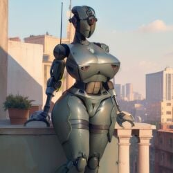 ada_(fallout) ai_generated android assaultron breasts curvaceous curvy fallout fallout_4 gynoid mechanical no_penetration robot robot_girl robot_humanoid robot_joints robotic robotic_arm standing thick_thighs voluptuous voluptuous_female