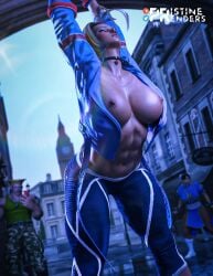 1girls 3d 3d_(artwork) abs ass big_ass big_breasts big_butt black_choker breasts bubble_ass bubble_butt cammy_stretch cammy_white capcom choker female fit fit_female gloves nude nude_female pristinerenders solo street_fighter street_fighter_6 thick_thighs