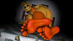 1girls 3d 5_toes animatronic anus areola areolae ass barefoot bed bedroom big_ass big_breasts black_sclera breasts cheek_spots eyebrows fat_ass feet female female_only five_nights_at_freddy's five_nights_at_freddy's_2 foot_fetish foot_focus gattus_03 joints large_ass large_breasts large_feet looking_at_viewer lying_on_bed lying_on_side nipple_clamps nipples on_side penis sharp_teeth shiny_skin smiling smug_face smug_grin soles solo solo_female source_filmmaker tail toes toy_chica_(fnaf) yellow_body yellow_skin