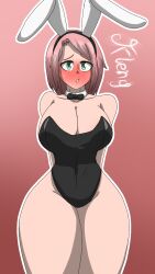 1girls boruto:_naruto_next_generations bunny_ears bunny_girl bunnysuit female female_only girl hips hips_wider_than_shoulders jfleng naruto naruto_(series) sakura_haruno thick thick_hips thick_thighs