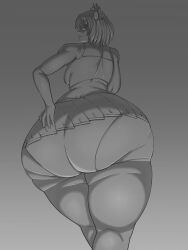 1girls 2023 absurd_res ass bottom_heavy cat_ears catgirl female female_focus gigantic_ass gigantic_thighs hips huge_ass huge_thighs hyper hyper_ass iceberg_body_shape looking_back massive_ass massive_thighs mio_(xenoblade) monochrome panties seatbeltdraws short_hair solo solo_female solo_focus thick_thighs thighs underwear wide_hips xenoblade_(series) xenoblade_chronicles_3