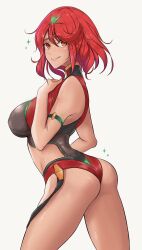 1girls alternate_costume ass calmgreentori female female_only nintendo pyra sideboob solo tagme xenoblade_(series) xenoblade_chronicles_2