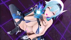 3d ahe_gao almost_naked animated big_breasts bikini blowjob_face blowjob_gesture blue_hair bouncing bouncing_breasts breasts eula_(genshin_impact) fellatio_gesture female female_only genshin_impact gloves masturbating masturbation open_mouth pubic_tattoo rubbing rubbing_pussy solo solo_female string_bikini tattoo thick_thighs thighhighs twerking white_skin zxc77133