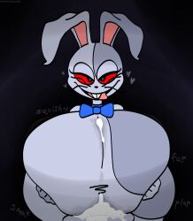 big_breasts breasts_bigger_than_head clothed cum female five_nights_at_freddy's five_nights_at_freddy's:_security_breach gremlingrounded huge_breasts paizuri paizuri_under_clothes vanny_(fnaf)