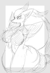 1girls 2023 big_breasts blush breasts female female_only fur furry furry_only generation_5_pokemon looking_at_viewer navel nyaswitchnya oerba_yun_fang pokémon_(species) pokemon pokemon_(species) pokemon_bw wide_hips zoroark