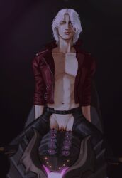 1boy 1cuntboy cuntboy cuntboy_focus cuntboy_only dante devil_may_cry devil_may_cry_(series) gay half_naked male pussy sitting solo solo_cuntboy solo_focus solo_male spread_legs spread_pussy sstorytellering vagina