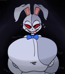 big_breasts breasts_bigger_than_head clothed female five_nights_at_freddy's five_nights_at_freddy's:_security_breach gremlingrounded huge_breasts paizuri paizuri_under_clothes vanny_(fnaf)