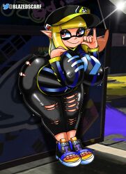 ass big_ass big_balls big_breasts blazedscarf blowjob_gesture breasts clothed clothing female female_focus female_only huge_ass huge_breasts inkling inkling_girl inkling_squid nintendo nipples nipples_covered nipples_visible_through_clothing no_bra original_character ripped_clothing sideass splatoon splatoon_(series) splatoon_2 splatoon_3 splatoon_oc thick thick_hips thick_legs thick_thighs thighs wide_hips