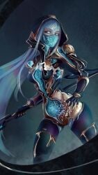 1girls 2d 2d_animation animated breasts citrine_(warframe) hips holding_breast kosh_a light-skinned_female long_hair magic magic_user no_sound solo solo_female thighs video warframe wide_hips