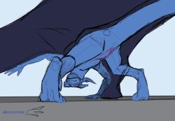 absurd_res action_pose animal_genitalia animal_penis animated becoming_erect big_penis cetacean_genitalia cetacean_penis concept_art dragon erection feral genital_slit genitals hi_res hybrid_(wof) icewing_(wof) looking_at_viewer male nightwing_(wof) novaconis penis permafrost_(novaconis) pose prehensile_penis rough_sketch simple_coloring slit solo tapering_penis wings_of_fire wyvern