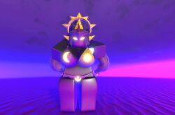 1girls 3d 3d_(artwork) bikini presenting roblox roblox_game robloxian source_request standing swimwear tagme the_umbra tower_defense_simulator vale_rr34 yellow_eyes