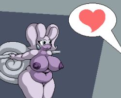 big_breasts breasts chubby_female generation_6_pokemon goodra hi_res nintendo nipples nude numelgon pokemon pokemon_(species) purple_body purple_nipples purple_skin thick_thighs unaware wide_hips