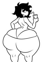 ass_cleavage ass_expansion big_ass big_thighs butt_crack drinking edm_(puffytwink) femboy puffytwink